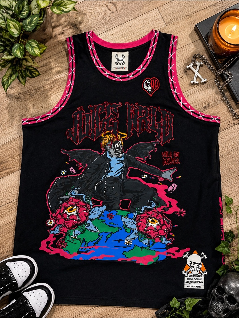 Brand X Juice WRLD 999 Hell on Drugs Reversible Basketball Jersey Tank Size 3X